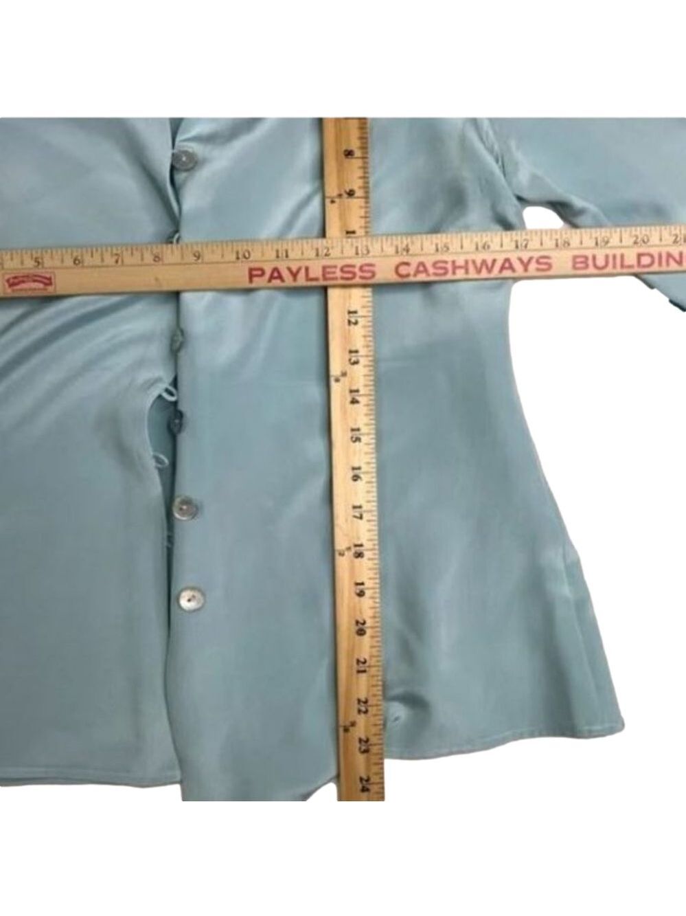 VTG Burberrys Burberry Women's Silk Button Up Top Blouse Size 14 L031122 - Picture 8 of 16